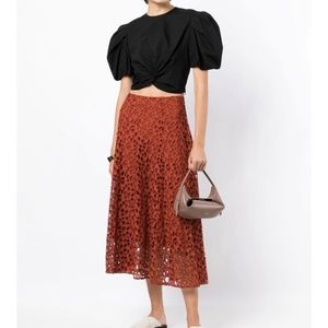 Vince Black cropped knot T-shirt